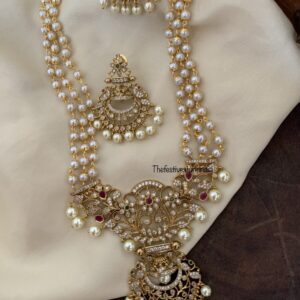 Chandbali pearl haaram set