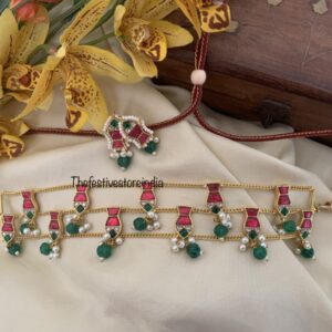 Jadau 3 layer choker set