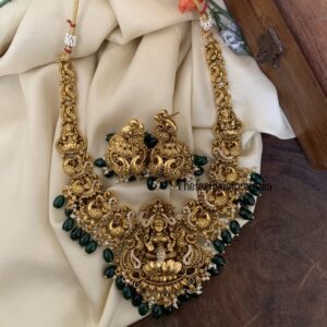 Lakshmi green beads set