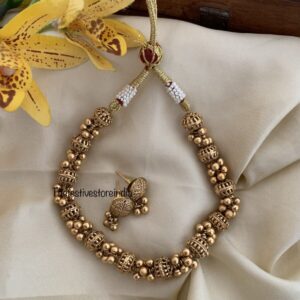 Onam gold necklace set