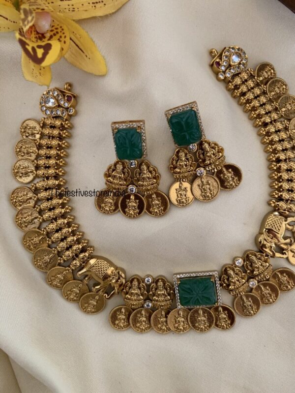 Green block Lakshmi kaasu set