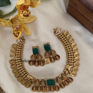 Green block Lakshmi kaasu set