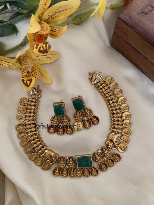 Green block Lakshmi kaasu set