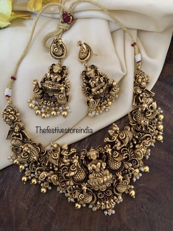 Antique polish 3D Lakshmi set