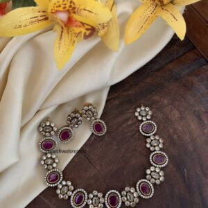 Victorian minimalist floral set - Maroon
