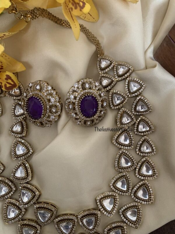 Purple stone Victorian Midlength set