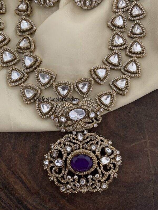 Purple stone Victorian Midlength set