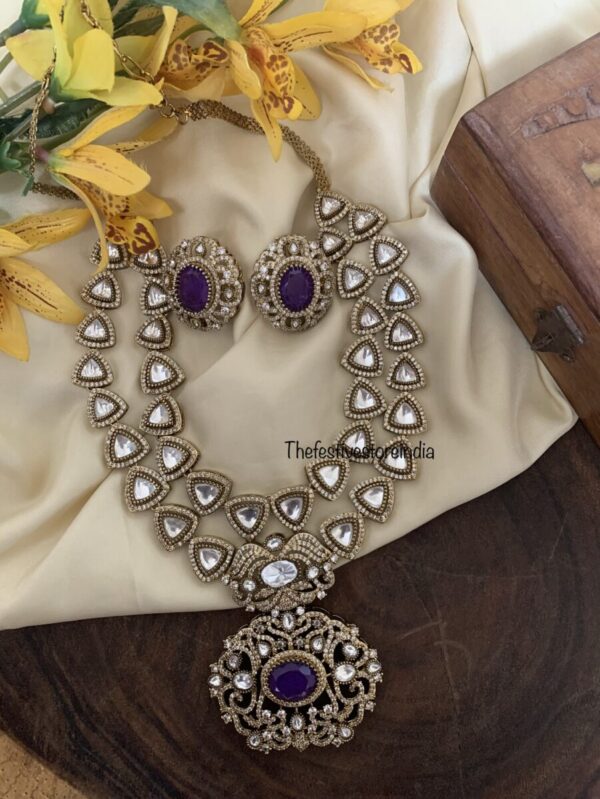 Purple stone Victorian Midlength set