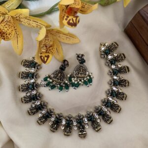 Green Victorian Lakshmi necklace set