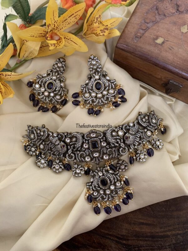 Victorian Purple Bridal choker set