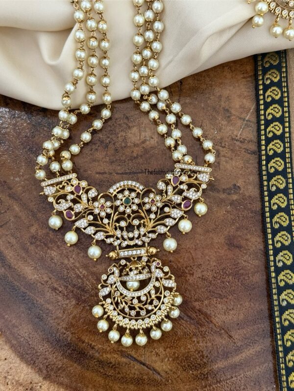 Chandbali pearl haaram set