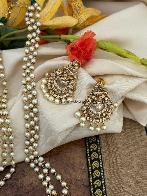 Chandbali pearl haaram set