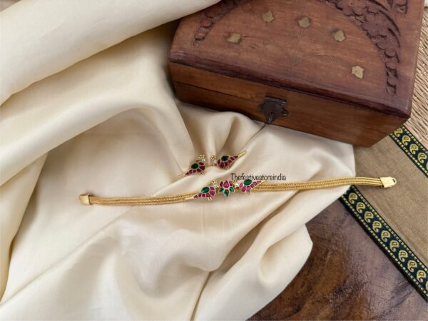 Mini Jadau parrot choker set