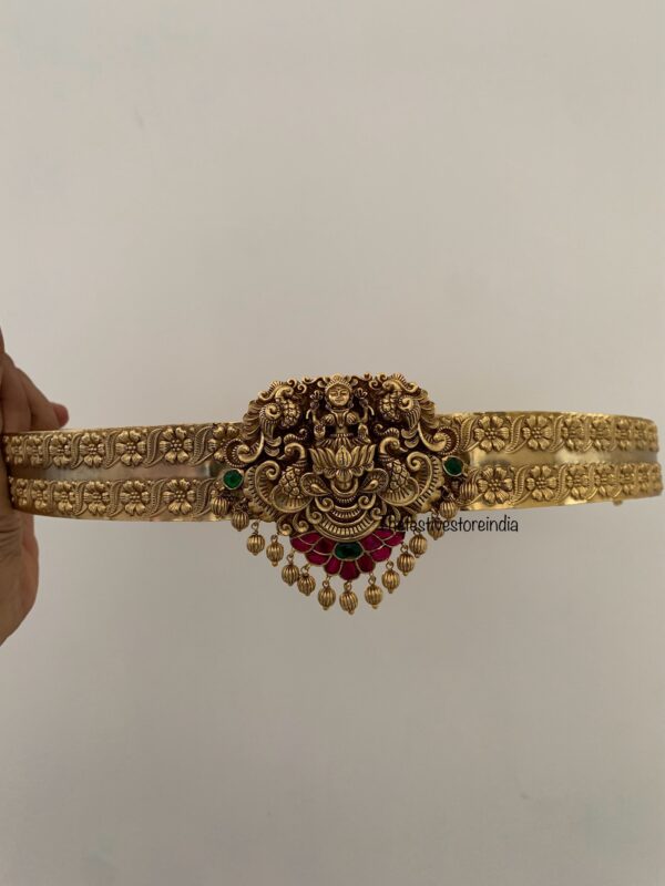 Gold look alike Lakshmi pendant hipbelt
