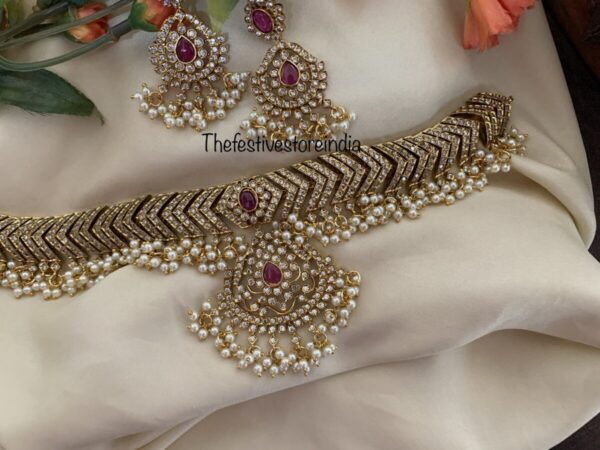 AD pearls choker set