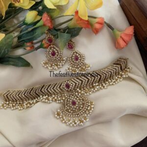 AD pearls choker set