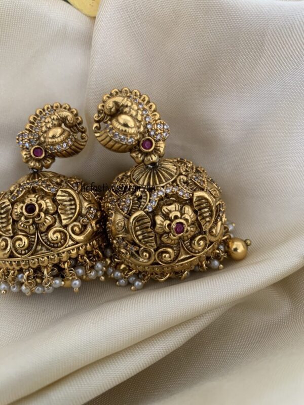 Bridal nakshi navilu jhumkas