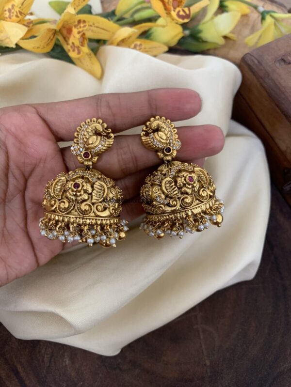 Bridal nakshi navilu jhumkas