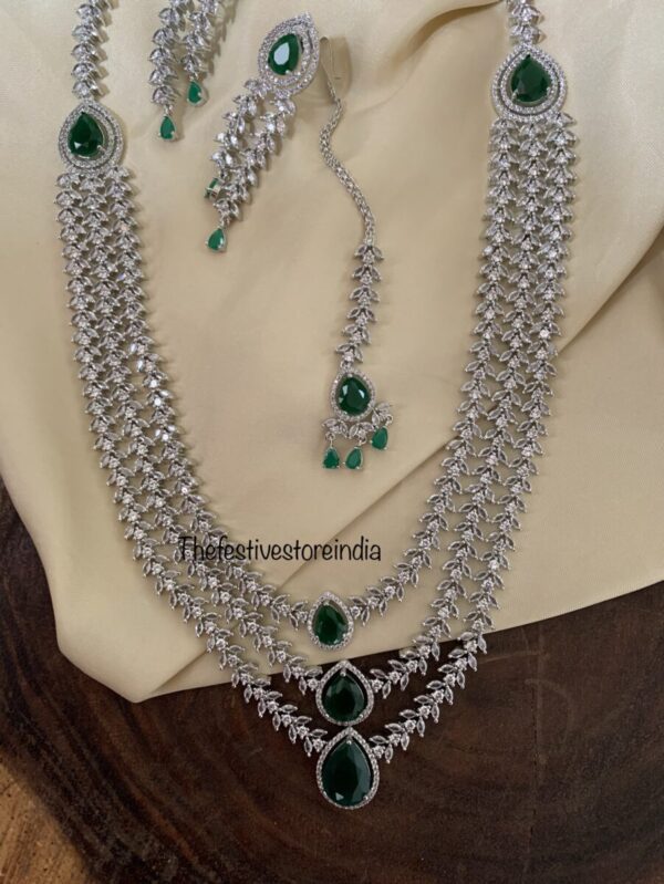 3layer green haaram set