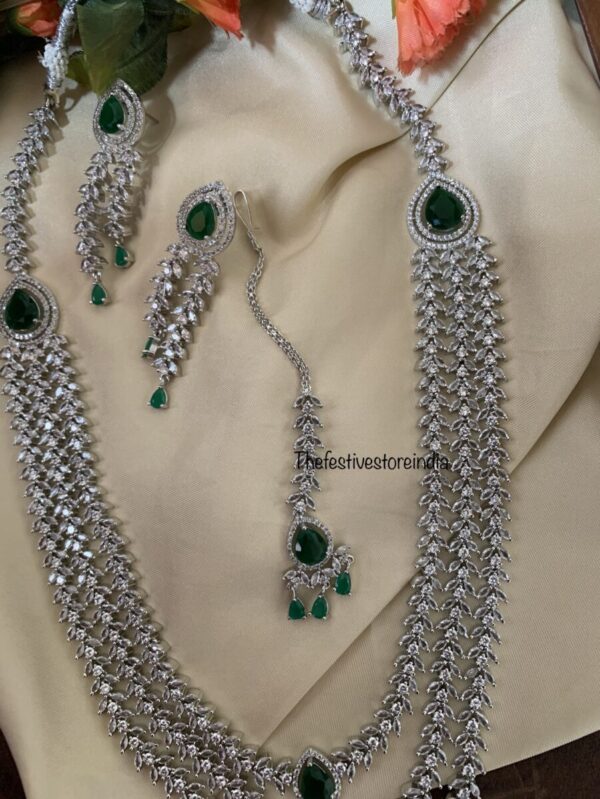 3layer green haaram set