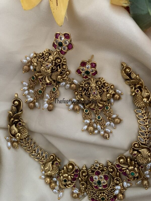 Lakshmi bridal rice pearls set