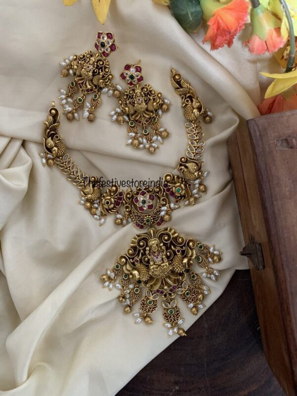 Lakshmi bridal rice pearls set