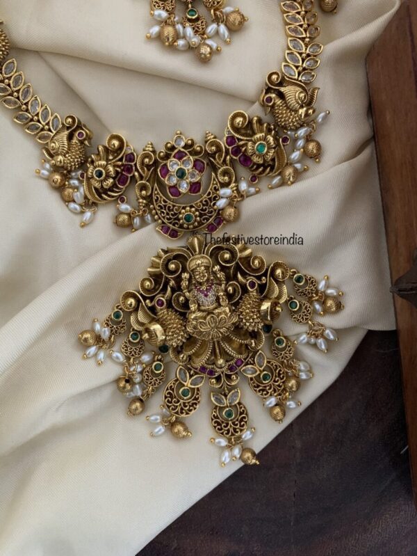 Lakshmi bridal rice pearls set
