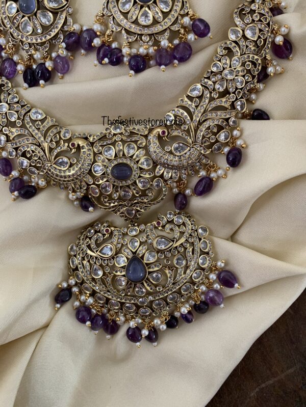 Purple Victorian necklace set