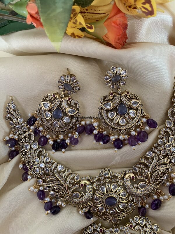 Purple Victorian necklace set