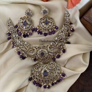 Purple Victorian necklace set