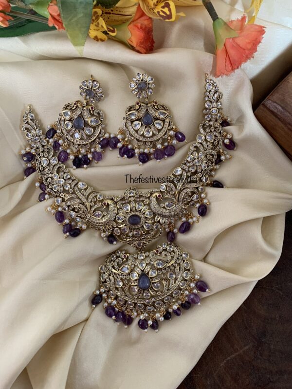 Purple Victorian necklace set