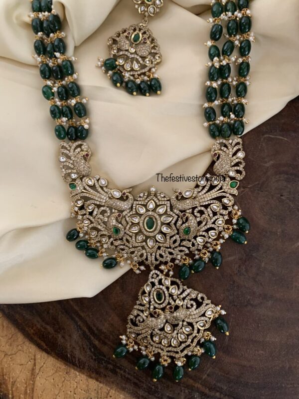 Green beads Victorian haaram set