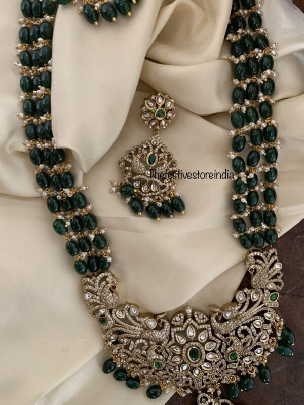 Green beads Victorian haaram set