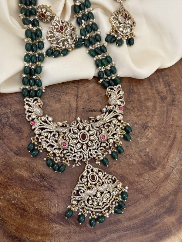 Green beads Victorian haaram set