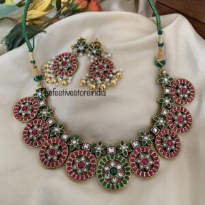 Bottu Jadau necklace set