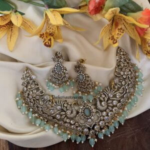 Pastel drops Victorian Necklace set