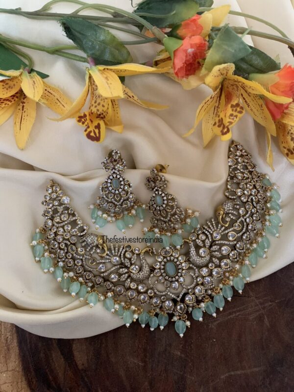 Pastel drops Victorian Necklace set