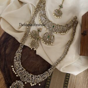 AD Emerald stone Bridal set