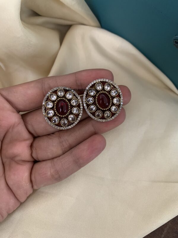 Maroon Victorian studs