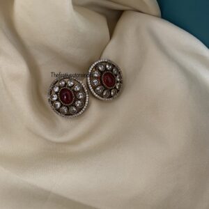 Maroon Victorian studs
