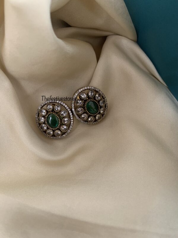 Green Victorian studs