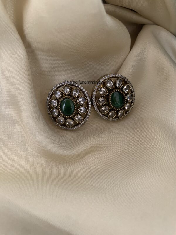 Green Victorian studs