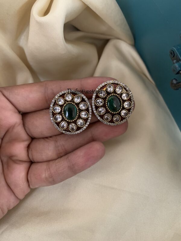 Green Victorian studs