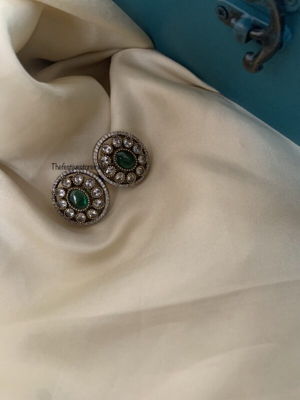 Green Victorian studs