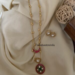 Layered Jadau kundan sun and moon set