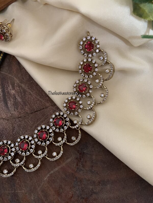 Budgeted Victorian Ruby drops necklace set