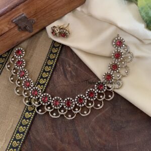 Budgeted Victorian Ruby drops necklace set