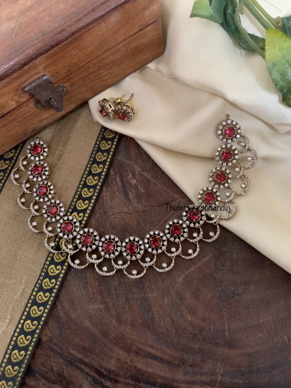 Budgeted Victorian Ruby drops necklace set