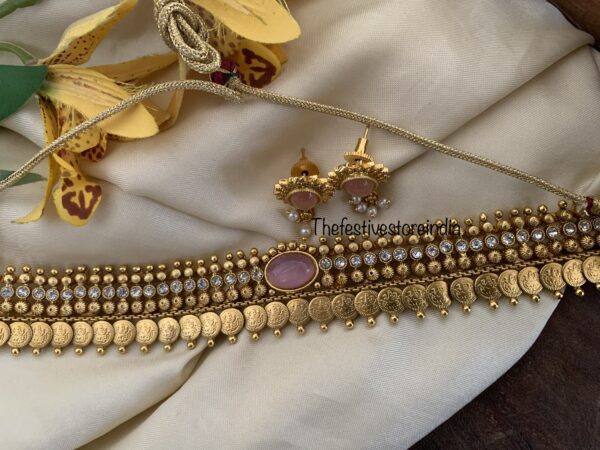 Contemporary kaasu pink choker set