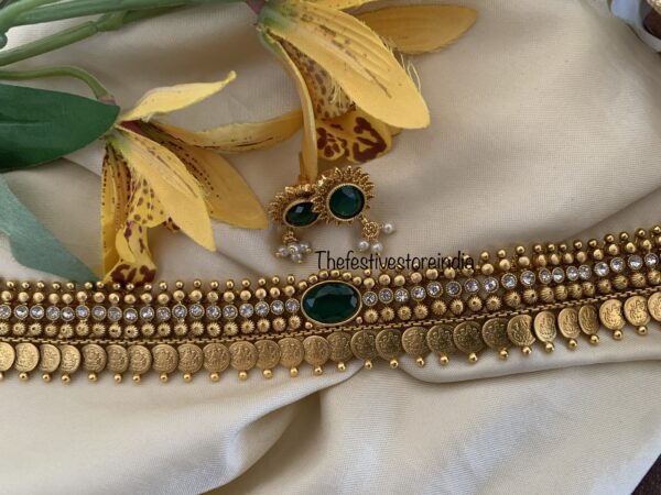 Contemporary kaasu Emerald / Green choker set